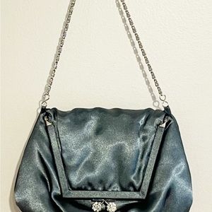 Gray Satin Clutch